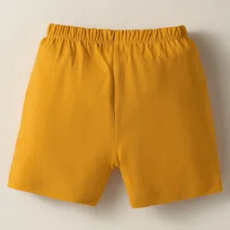 OHMS Single JerseyKnee Length Shorts With Floral Print Pack Of 3 - White Orange & Mustard image 3