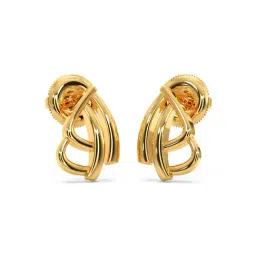 Candere by Kalyan Jewellers Peacock Collection 18k Yellow Gold Stud Earrings for Women-picture-38