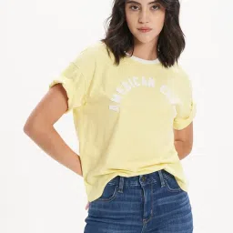 American Eagle Outfitters Yellow Cotton Top image 1