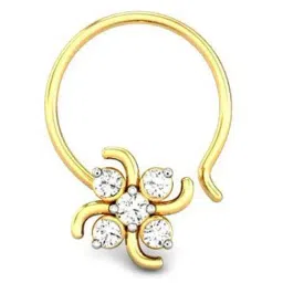 Candere by Kalyan Jewellers 18k Yellow Gold and Diamond Nosepin for Women-picture-20