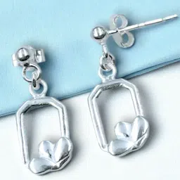 Taraash 925 Silver Geometric Shape Drop Earrings for Women-image-42