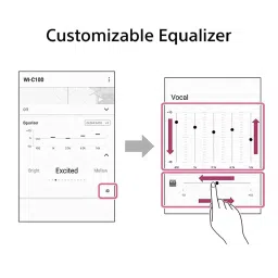 Sony WI-C100 Wireless Neckband with Customizable Equalizer for Deep Bass & 25 Hours Battery (Taupe) image 3