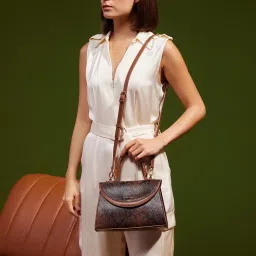 Miraggio Barbara Brown Medium Animal Effect Satchel Handbag image 1