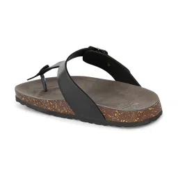 El Paso Men's Black T-Strap Sandals image 5