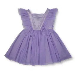 Gini & Jony Kids Purple Regular Fit Dress image 1