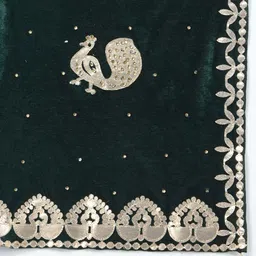 Clora Creation Ethnic Motifs Embroidered Gotta Patti Velvet Dupatta image 3