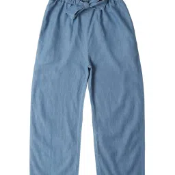 Allen Solly Junior Blue Solid Trousers image 1