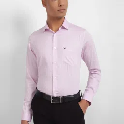 Allen Solly Pink Cotton Slim Fit Printed Shirt image 1