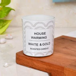 TAYHAA White Wax Scented Candle image 1