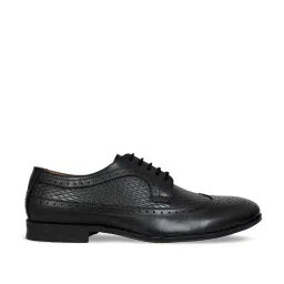 Allen Cooper Men's Black Derby Shoes image 1