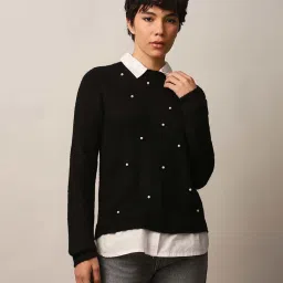 Only Black Self Sweater image 1