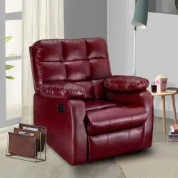 Sleepyhead RX5 Single Seater Manual Recliner With Durable Spring Support (Wine Down) image 1