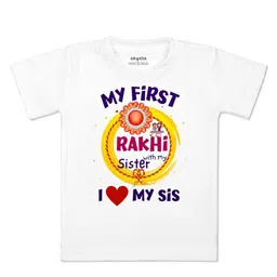 Arvesa Kids Typography Printed Applique T-shirt-image-98