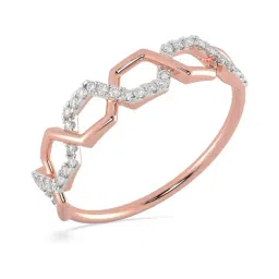 Malabar Gold and Diamonds 18k Rose Gold & Diamond Mine Ring for Women-picture-10