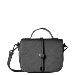 Gio Collection Black Textured Medium Handbag-image-75