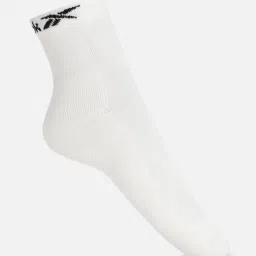 Reebok White Cotton Regular Fit Logo Printed Socks - Pack of 3 image 1