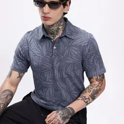 Kook N Keech Men Floral Printed Polo Collar T-shirt-picture-49