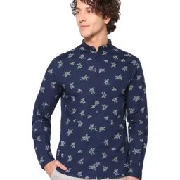 celio celio* Navy Slim Fit Printed Shirt-picture-13