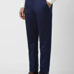 Van Heusen Navy Slim Fit Trousers image 1