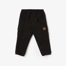 Juniors by Lifestyle Black Cotton Regular Fit Joggers image 1