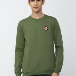 Peter England Jeans Green Slim Fit Sweatshirt-image-5