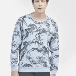 Crimsoune Club Blue Regular Fit Printed Sweatshirt image 1