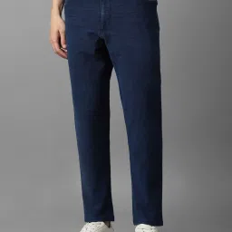 Louis Philippe Navy Cotton Slim Fit Jeans image 1