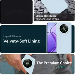 Sprig Back Cover for Realme 12 5G (Blue) image 2