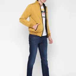 Allen Solly Yellow & Black Regular Fit Reversible Jacket image 5