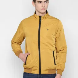Allen Solly Yellow & Black Regular Fit Reversible Jacket image 1