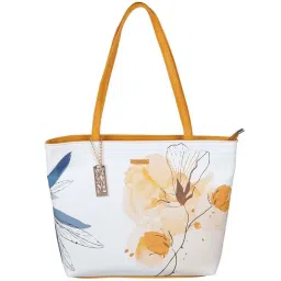Metro Yellow Synthetic Printed Tote Handbag image 1
