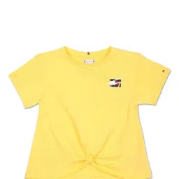 Tommy Hilfiger Kids Yellow Solid T-Shirt image 1