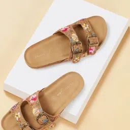 Forever Glam by Pantaloons Women's Beige Casual Sandals image 1