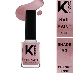 KINDED Metallic Long Lasting Nail Paint - 9 ml - Chrome Rose Gold 53 image 2