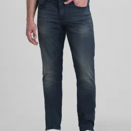 Jack & Jones Dark Blue Denim Cotton Slim Fit Jeans image 1