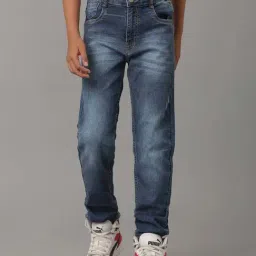 Under Fourteen Only Kids Blue Cotton Regular Fit Jeans-image-20