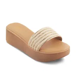Tresmode Women's Beige Casual Wedges-image-0