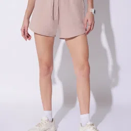 Ajile By Pantaloons Beige Mid Rise Shorts image 1