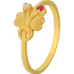 Malabar Gold and Diamonds 22k (916) Yellow Gold Ring for Girls-picture-34