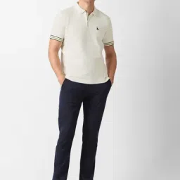 Van Heusen White Cotton Regular Fit Polo T-Shirt image 5