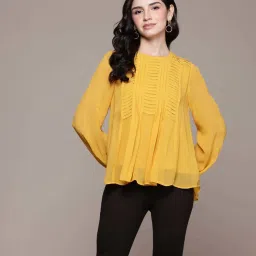 Label Ritu Kumar Mustard Leena Top image 1