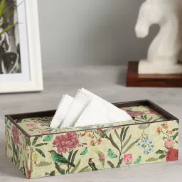 india circus by krsnaa mehta India Circus By Krshna Mehta Multi Mdf Printed Tissue Paper Box Holder image 1