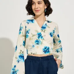 Honey By Pantaloons White Regular Fit Printed Top image 1