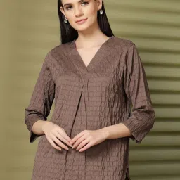 Melon By plusS Brown Plain Top image 1