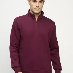 Hancock Burgundy Blended Regular Fit Sweatshirt image 1