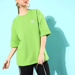 Difference of Opinion Green Fleece Oversized Sweatshirt image 1
