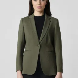 Van Heusen Green Regular Fit Formal Blazer image 1