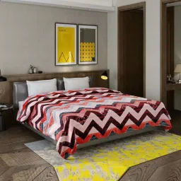 Monte Carlo Red Polyester 900 GSM Double Bed Blanket image 1