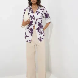 Utsa by Westside Purple Leaf Design Tunic image 3