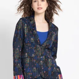 SHAYE Multicolor Floral Print Blazer image 1